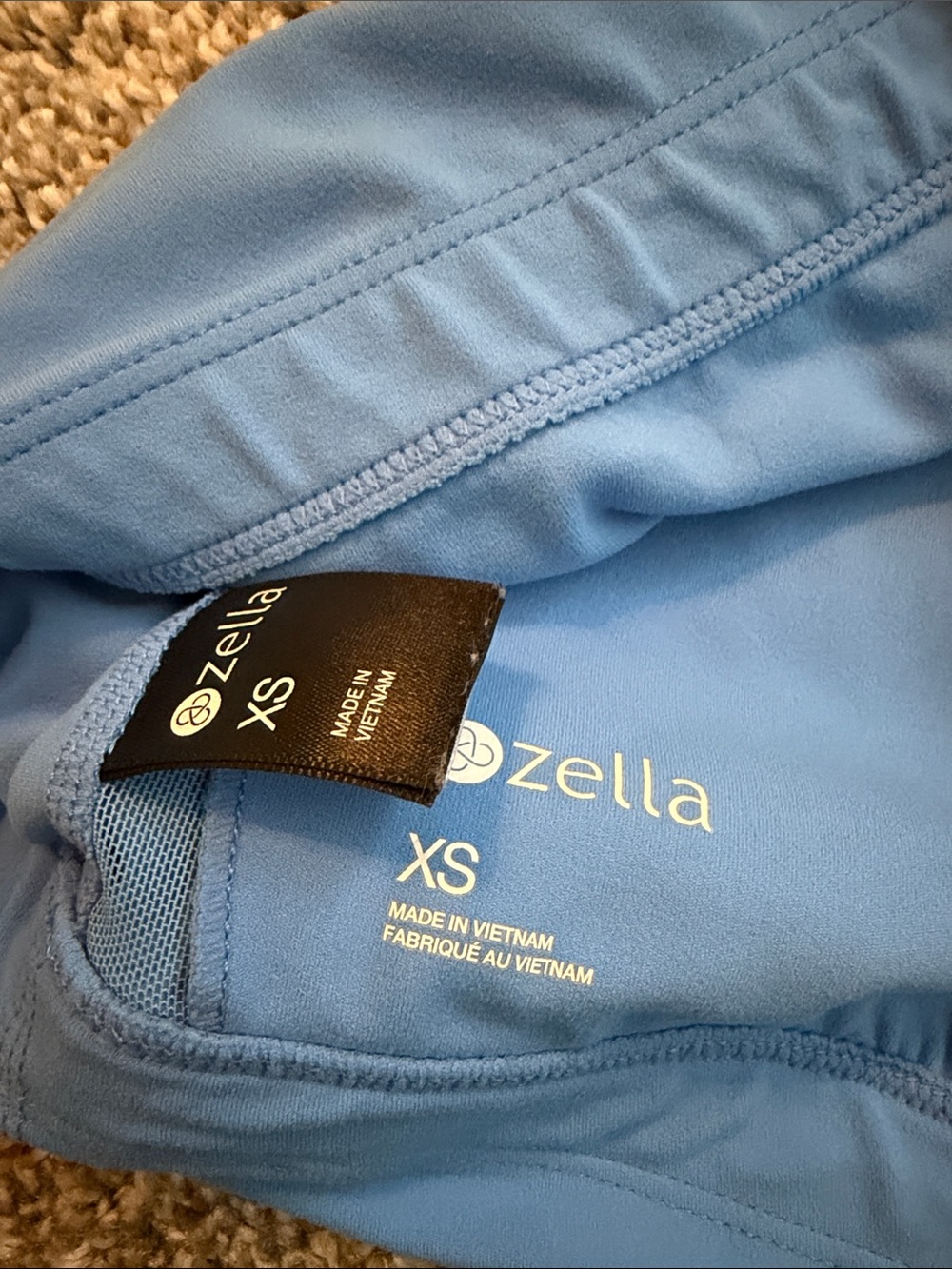 Zella Blue Ruched Racerback Sports Bra - Picture 2 of 2